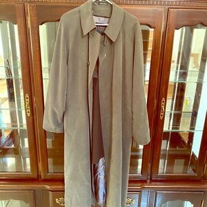 Men’s wool long spring or fall trench overcoat (NEW)